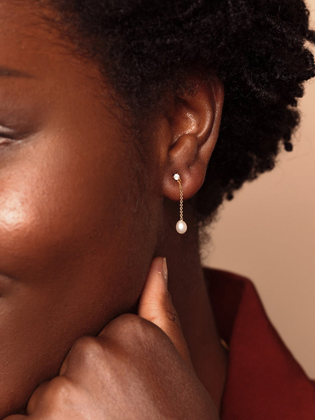 Elisajewels Ellis Freshwater Pearl Drop Earrings