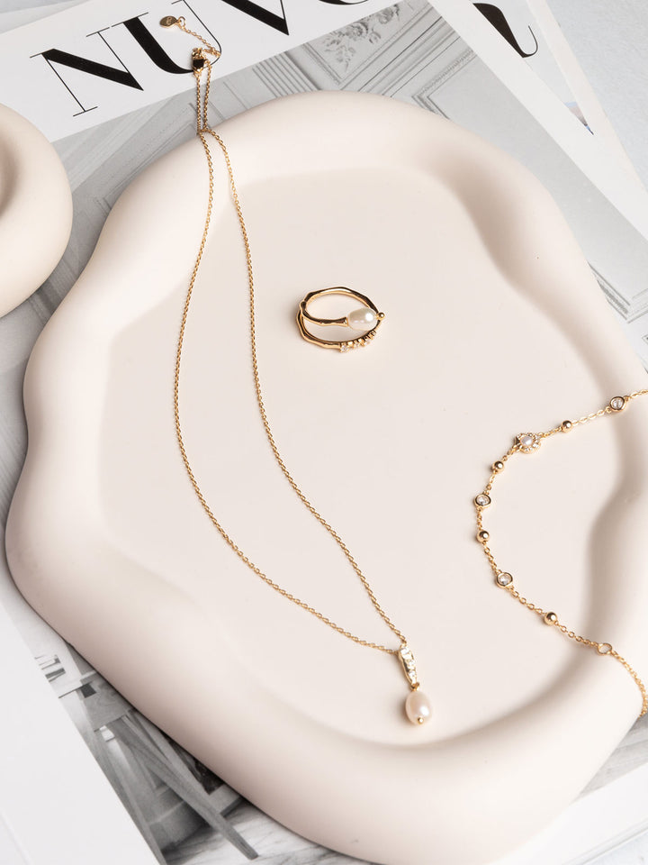 Elisajewels Emeline Bracelet, Jodie Ring, Mira Pendant (Demi-Fine)