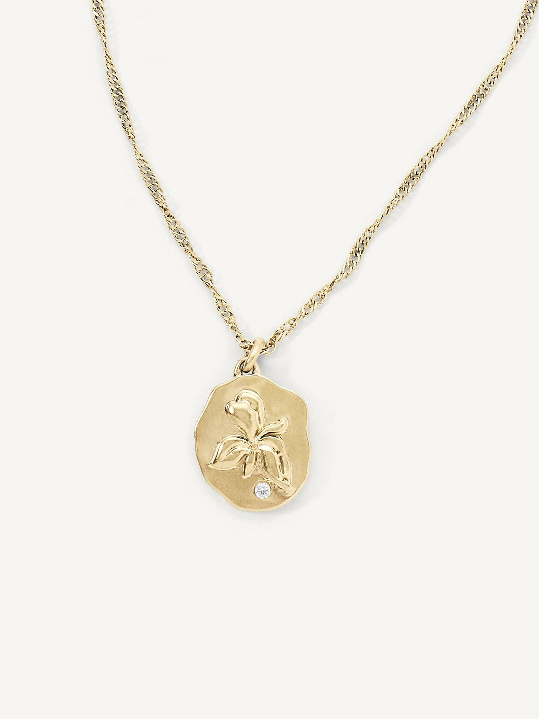 Elisajewels February Violet Birth Flower Pendant 