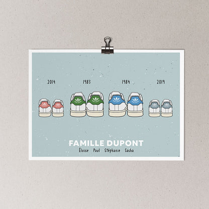 Affiche personnalisée baskets Stan Smith